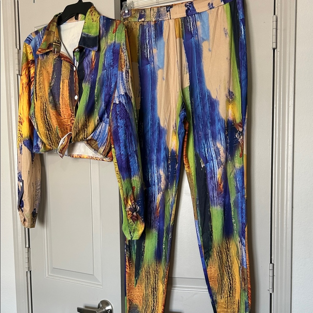 Colorful Abstract Women's 2 Piece Set